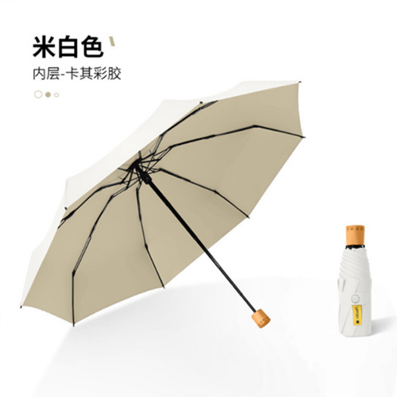 Hengdun high-density color glue coated umbrella UPF50+ UV protection, heat insulation and cooling portable folding umbrella, ultra-light mini five-fold umbrella, unisex sunshade, supports wholesale and custom logo pic 9