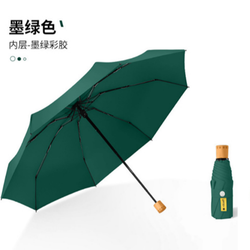 Hengdun high-density color glue coated umbrella UPF50+ UV protection, heat insulation and cooling portable folding umbrella, ultra-light mini five-fold umbrella, unisex sunshade, supports wholesale and custom logo Specification image