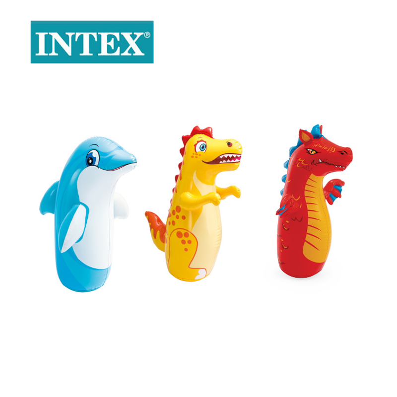 INTEX44669原装正品PVC充气不倒翁3D卡通儿童拳击袋 益智玩具批发