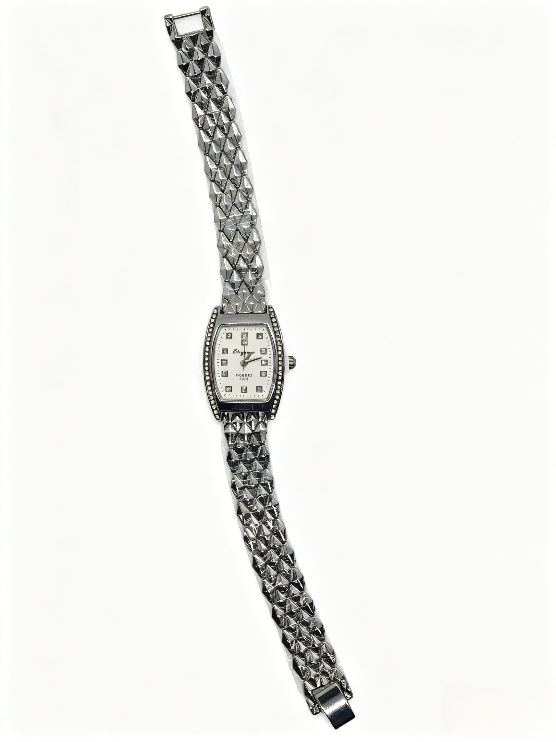 Zinc alloy diamond-encrusted gold and silver quartz watches from watch manufacturers are fashionable, trendy, classic designs, and are suitable for couple clothing accessories details Picture