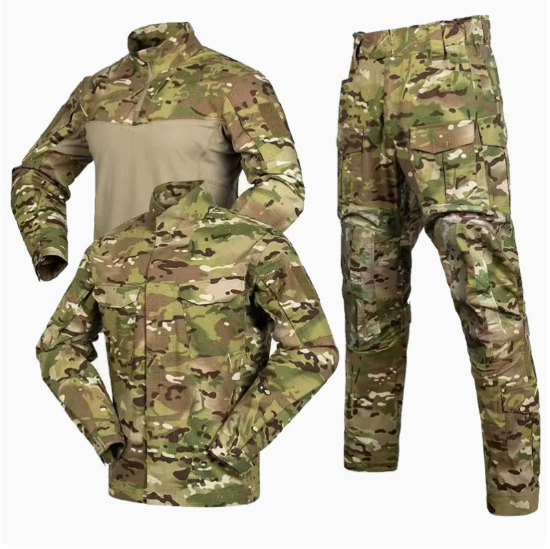 New assault camouflage uniform set, men's frog suit tactical clothing AK three-piece set, outdoor tactical camouflage durable training and battle suit Application Scenario
