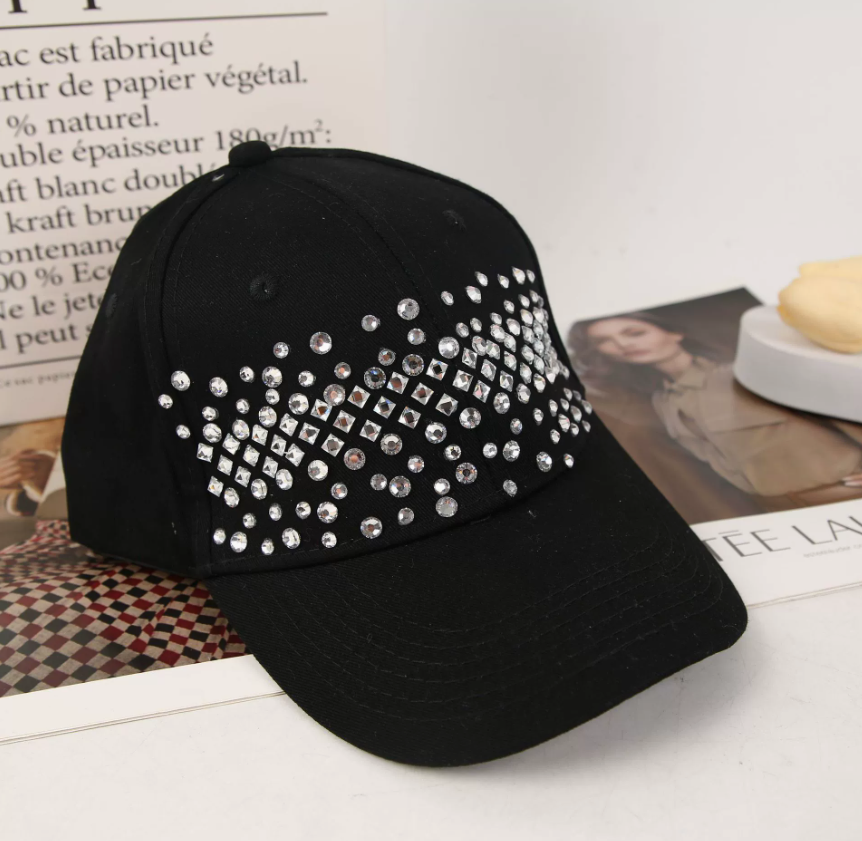 New Korean-style hot diamond fashion water diamond baseball cap, baseball cap, sun hat