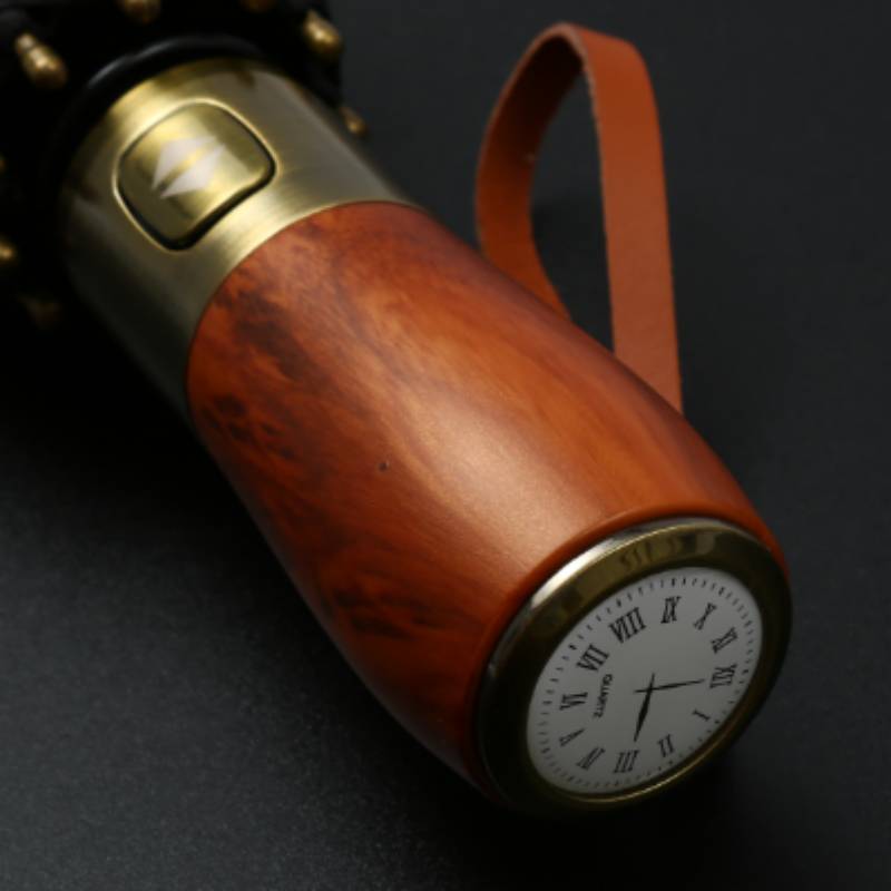 Hengdun in-stock ten-bone fully automatic business umbrella, light luxury beech wood handle, bronze craftsmanship, windproof reinforced folding umbrella, high-end gift umbrella for business commuting, available for wholesale and customization, logo advertising umbrella Specification image