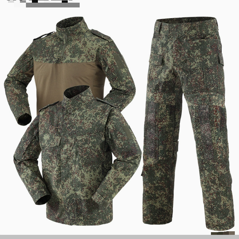 New assault camouflage uniform set, men's frog suit tactical clothing AK three-piece set, outdoor tactical camouflage durable training and battle suit Item Picture