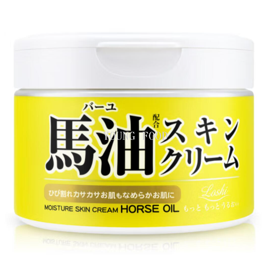 包邮！日本Loshi乐丝马油保湿滋润霜220g 进口化妆品美妆护肤品