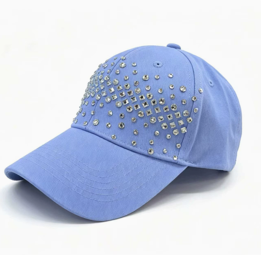 New Korean-style hot diamond fashion water diamond baseball cap, baseball cap, sun hat Item Picture