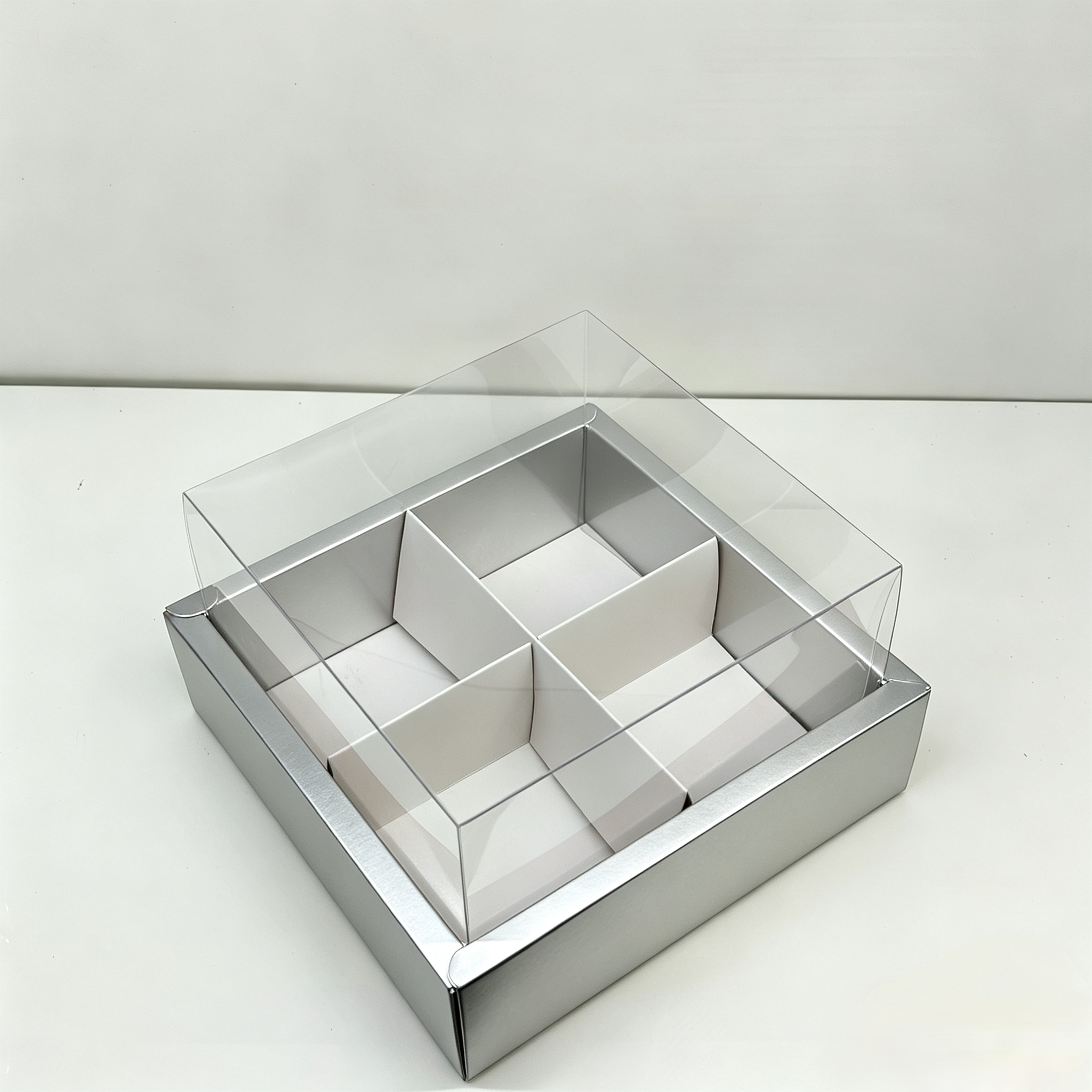 High-end custom foldable PVC top and bottom cover, window cake box, gift box, excellent choice for giving gifts, product packaging box, souvenir gift, cake box, 12-compartment product packaging box Specification image