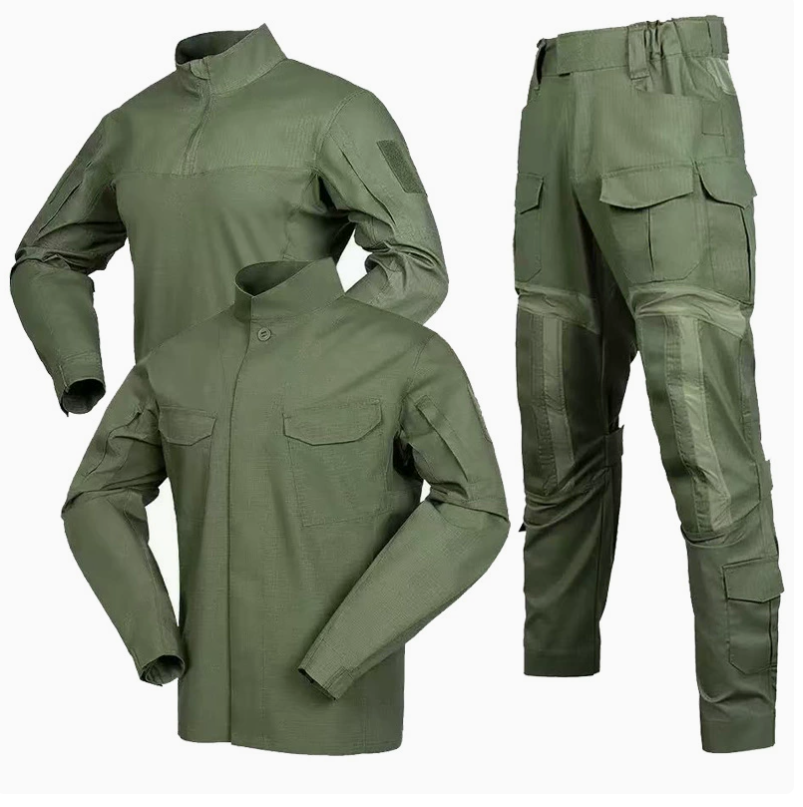 New assault camouflage uniform set, men's frog suit tactical clothing AK three-piece set, outdoor tactical camouflage durable training and battle suit details Picture