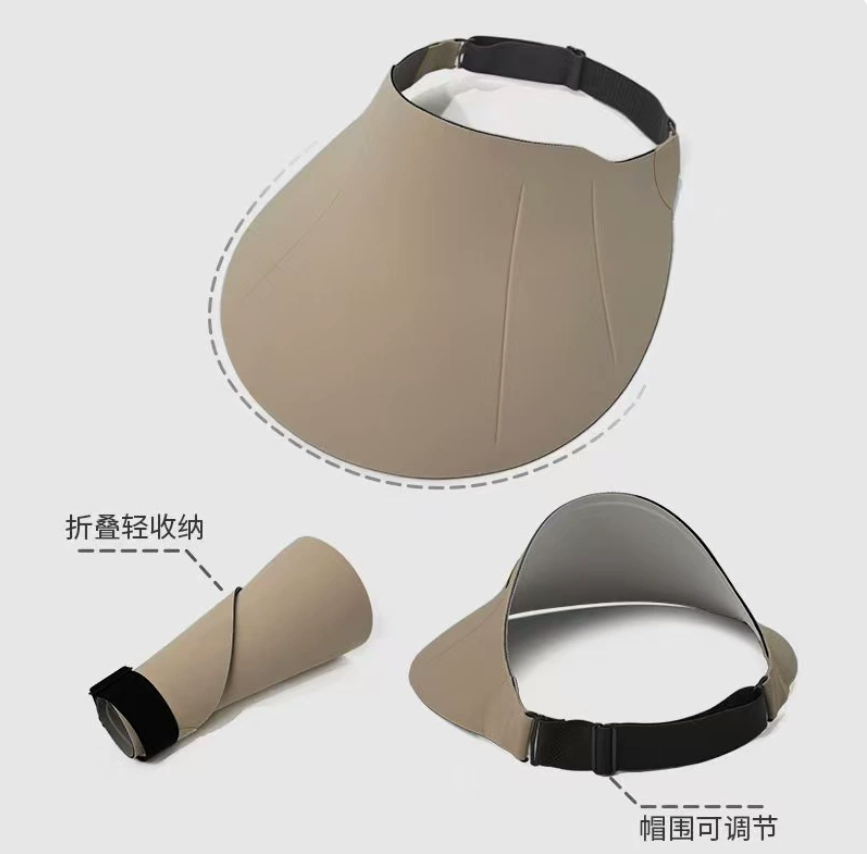 Invisible sun hat for ladies 2026, new UV-resistant sun hat, a huge and beautiful open-top sun hat for cycling Application Scenario