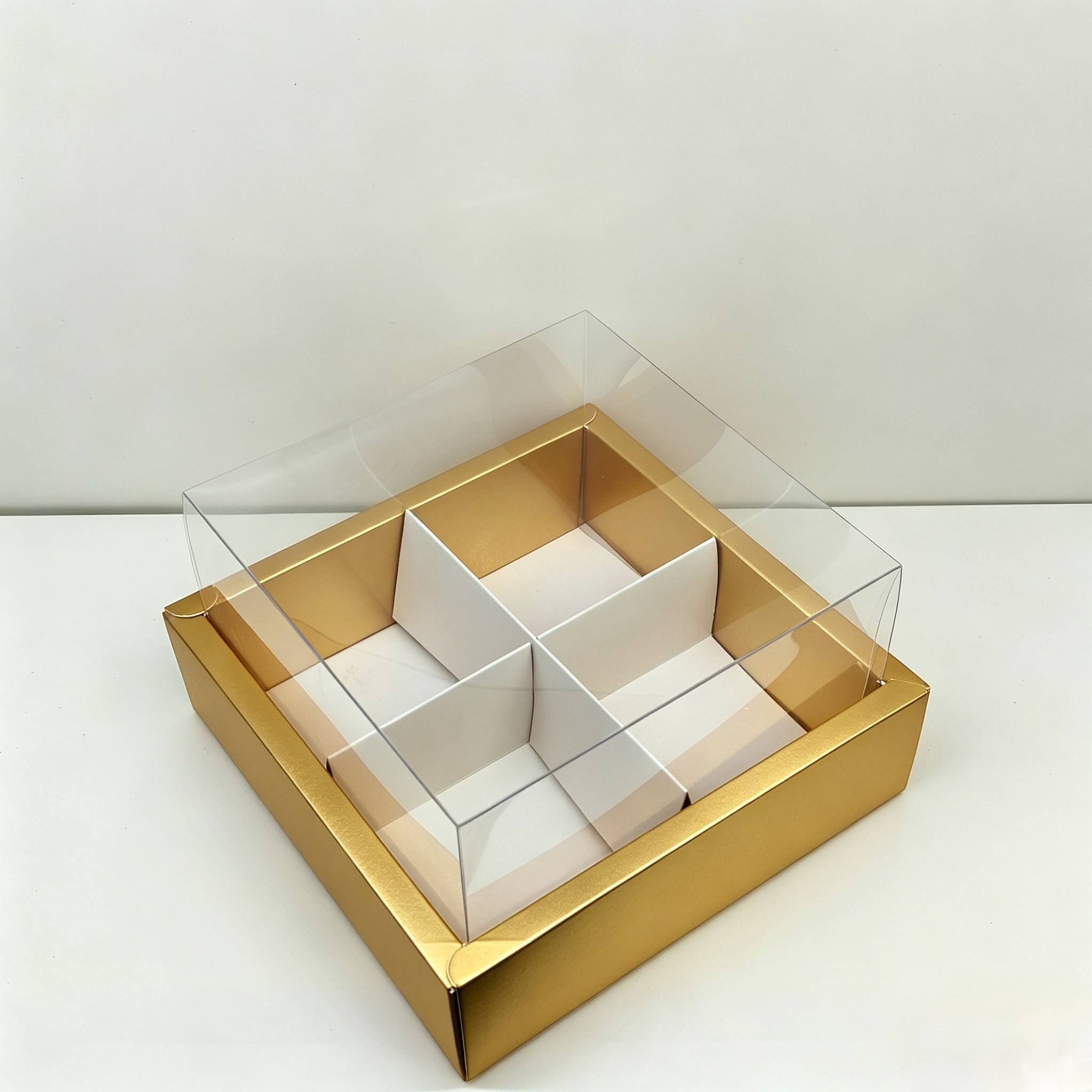 High-end custom foldable PVC top and bottom cover, window cake box, gift box, excellent choice for giving gifts, product packaging box, souvenir gift, cake box, 12-compartment product packaging box details Picture