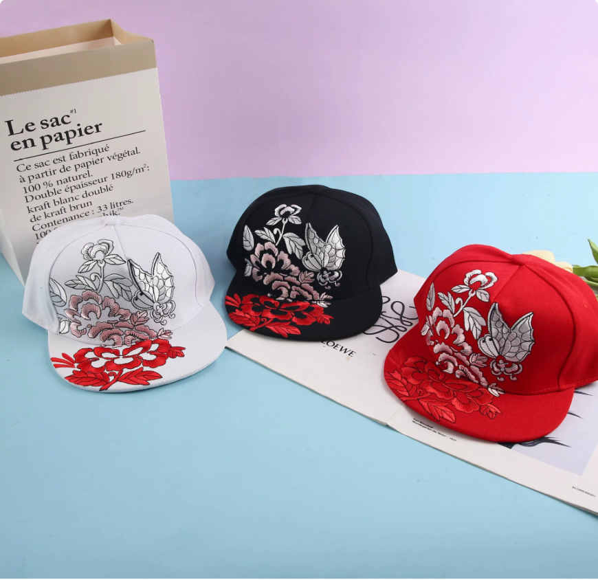 Trendy American flag embroidered hats for foreign trade, sun protection and shade, eagle patchwork hats, hip-hop men's and women's street dance skateboarding flat-brimmed hats Specification image