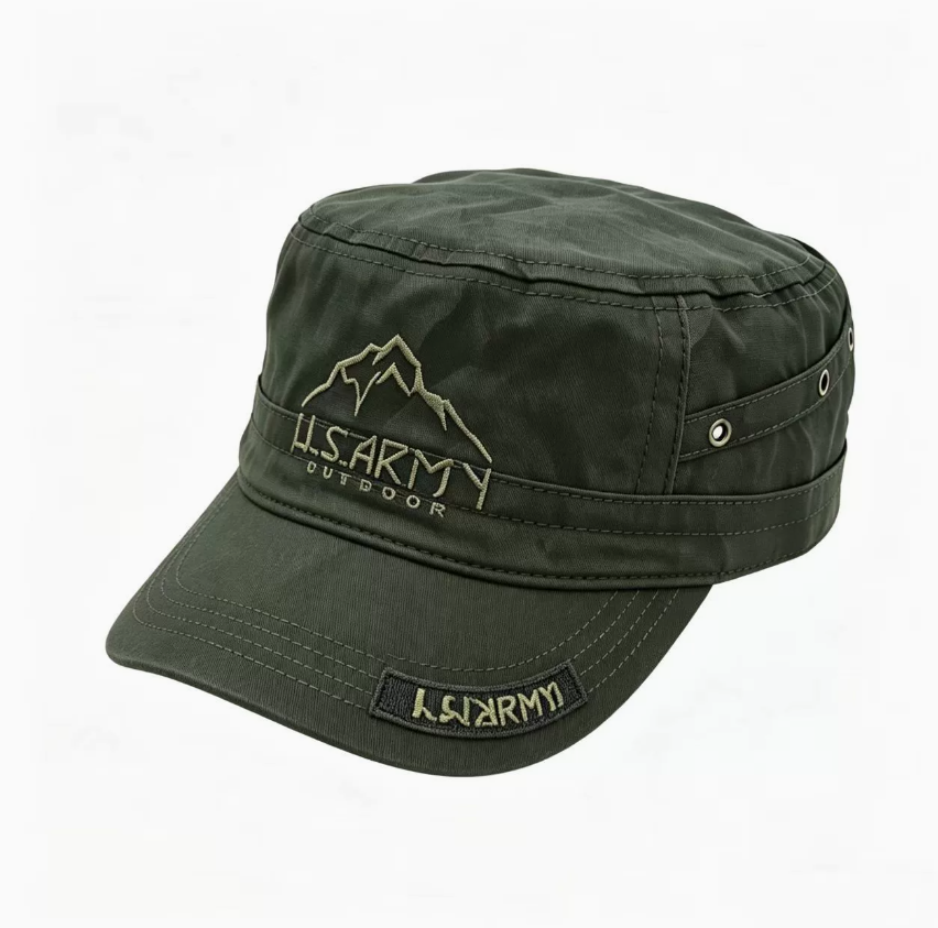 Men's camouflage hats, flat-topped casual hats, outdoor travel sun hats, patchwork and aged sun hats, military caps with large brims Application Scenario