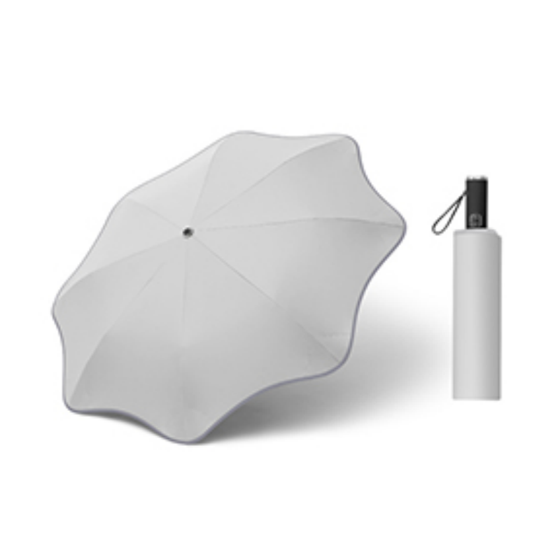 Hengdun Source manufacturer's anti-collision safety three-fold umbrella with rounded corners, no sharp corners design, black rubber UV protection and sun protection umbrella, portable for commuting, all-weather and all-weather, fully automatic umbrella, supports wholesale and custom logo Application Scenario