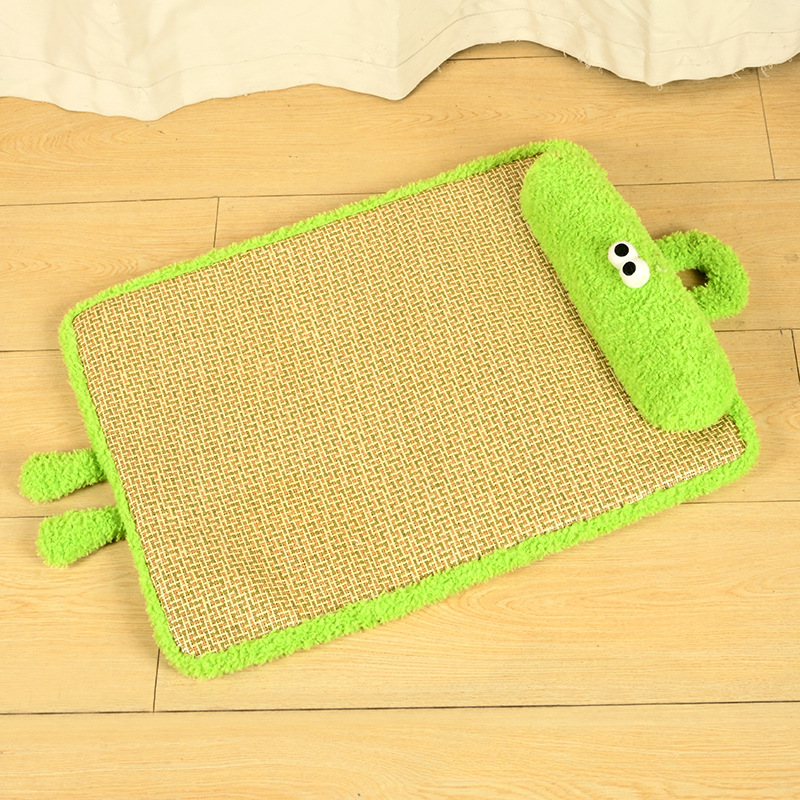 Dog bed, summer cool bed, rattan dog mat, cat bed, thickened sponge pet mat, detachable and washable across borders Application Scenario