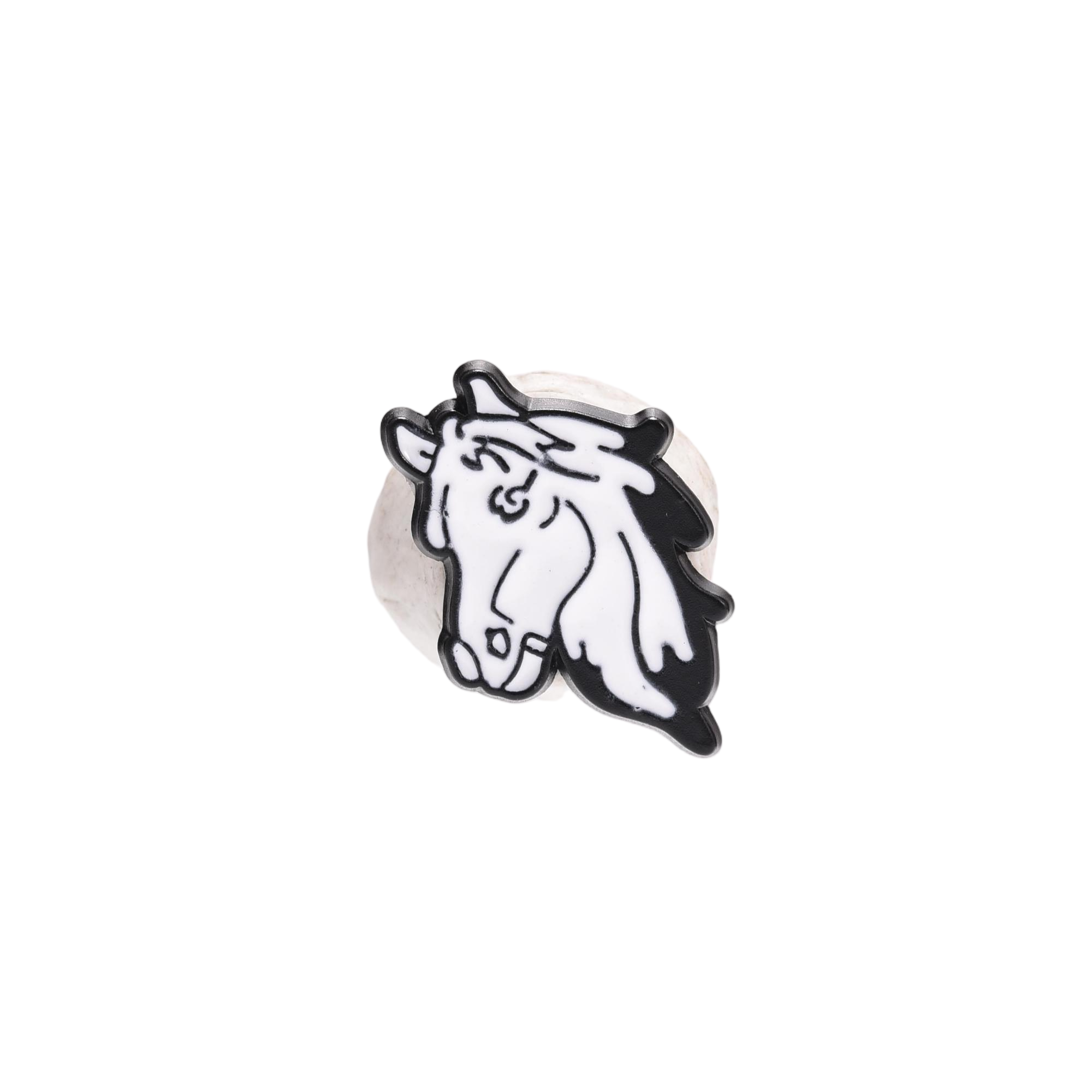 mobile sticker Black and White Horse Head Style (small size) Best-selling mobile phone sticker, high-end customizable full figure