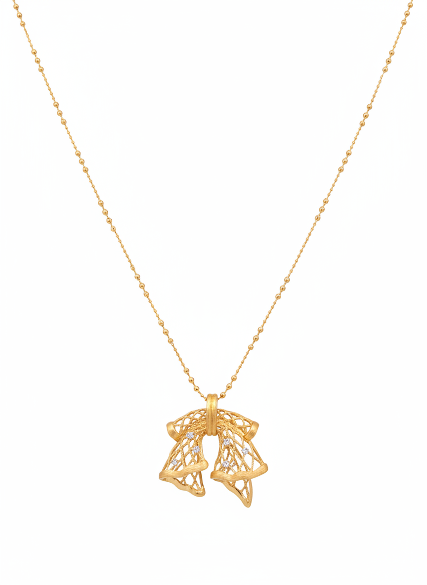 APOTIE's niche original design s925 silver lace hollowed-out bow satin love letter silver jewelry necklace as a gift (for wholesale, please contact customer service) Item Picture