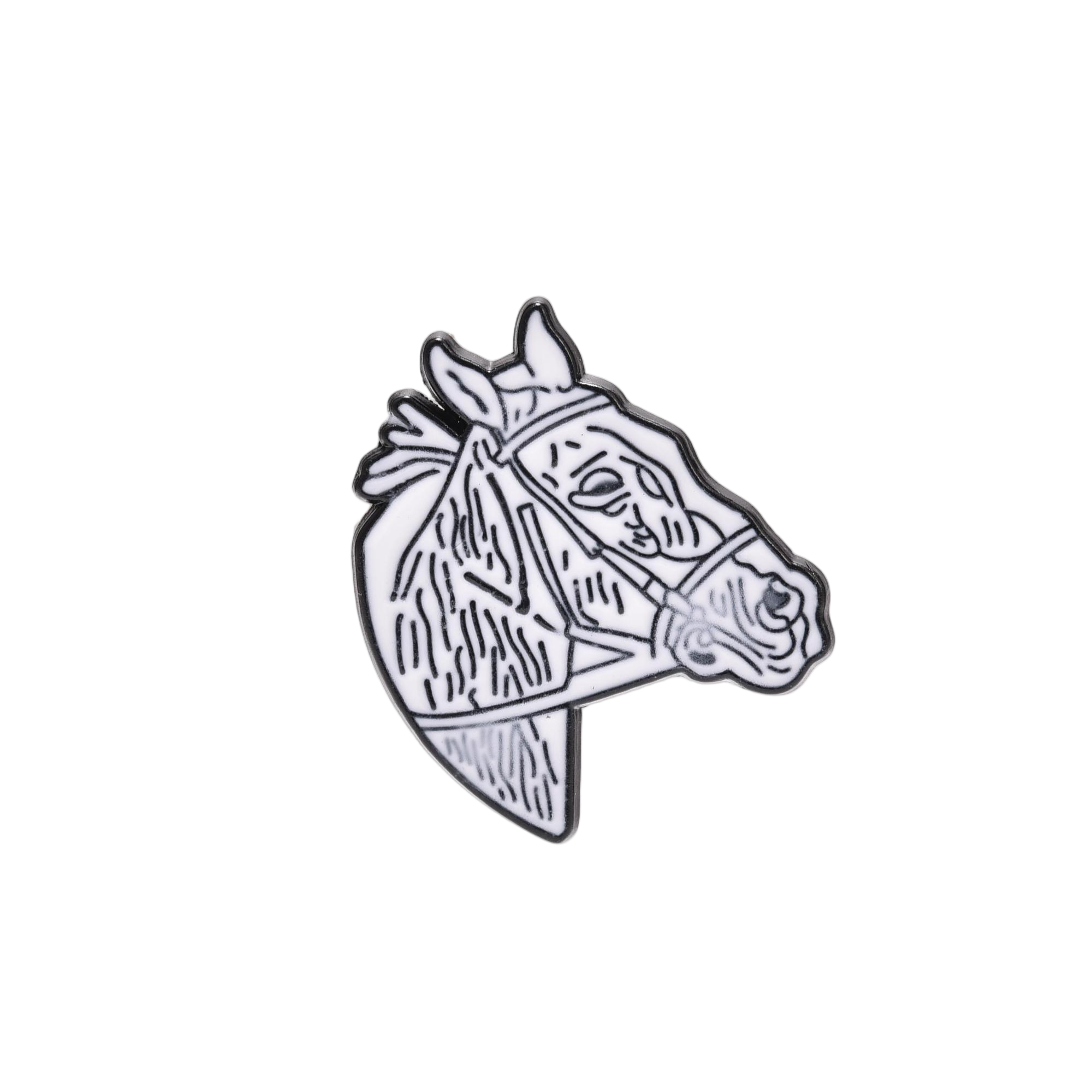 mobile sticker with horse head pattern decoration. A best-selling mobile phone sticker in the shape of a horse head full figure