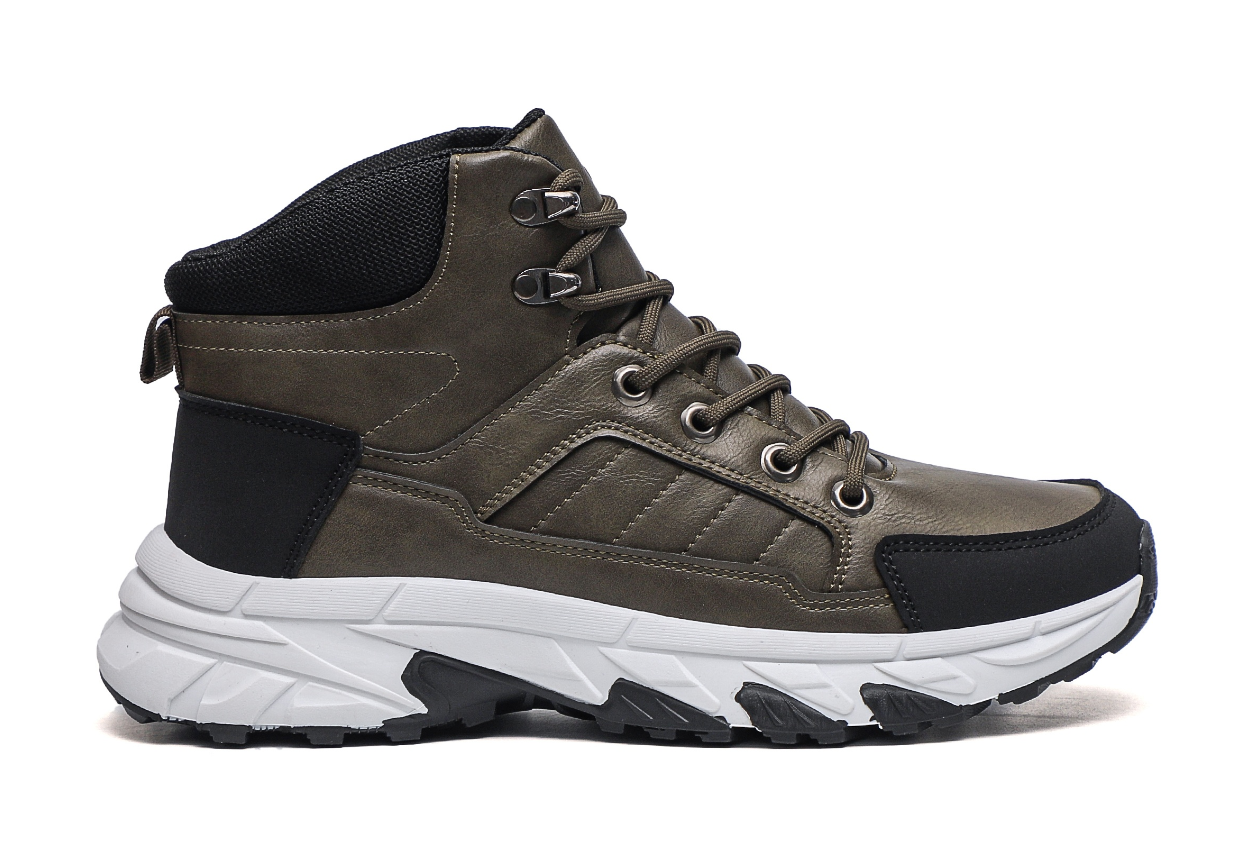 Brown hiking boots for men, summer outdoor hiking shoes details Picture