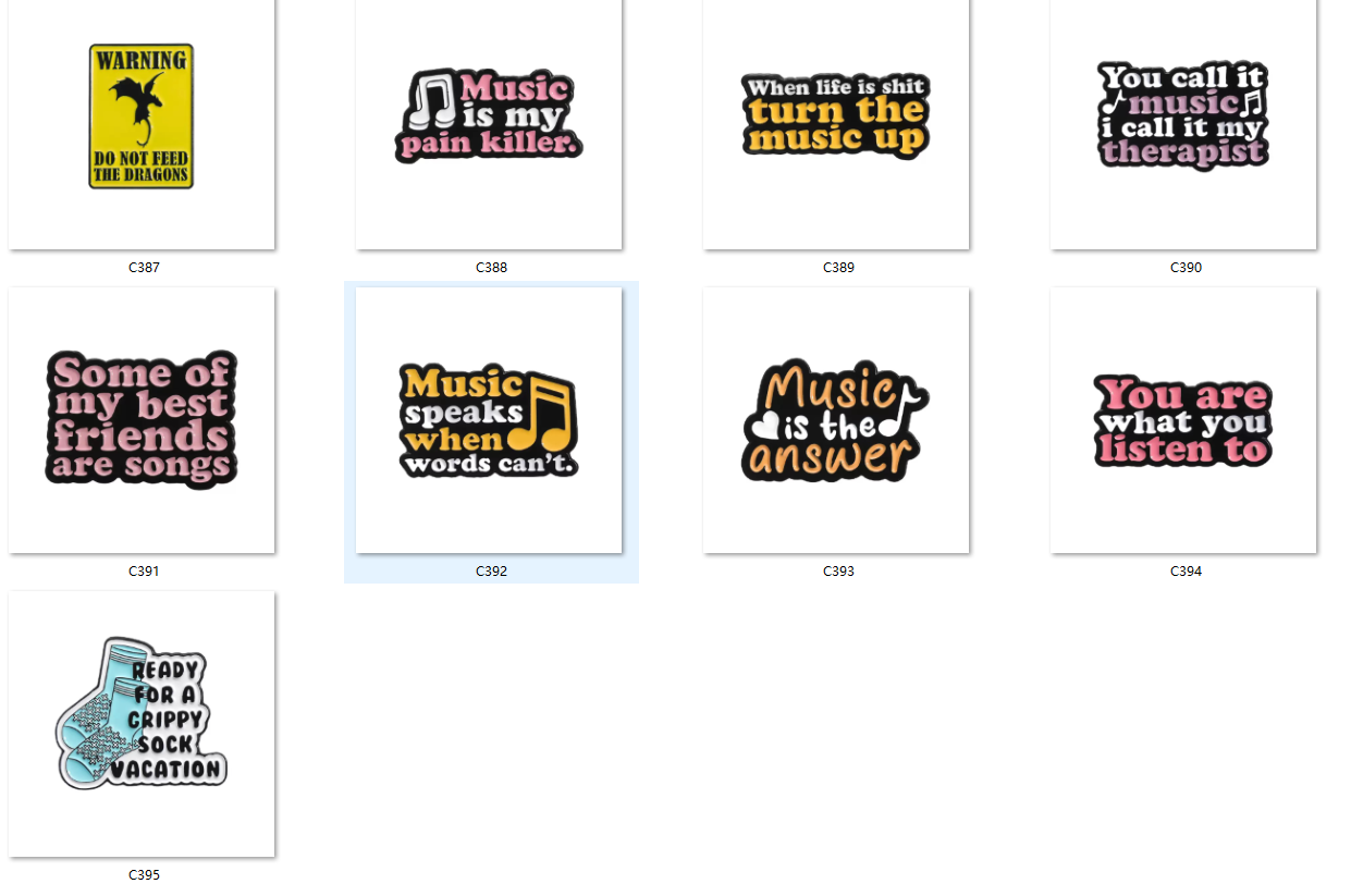 badge English cartoon, funny and cute, with multiple styles of best-selling brooches available for customization Application Scenario