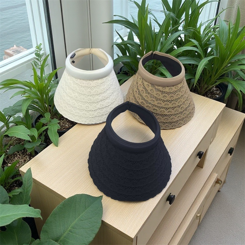 Straw woven hollow top straw hat, lace hollow top sun hat, summer outdoor casual cycling hat, sun protection hat, travel and seaside vacation, baseball cap, sun hat details Picture
