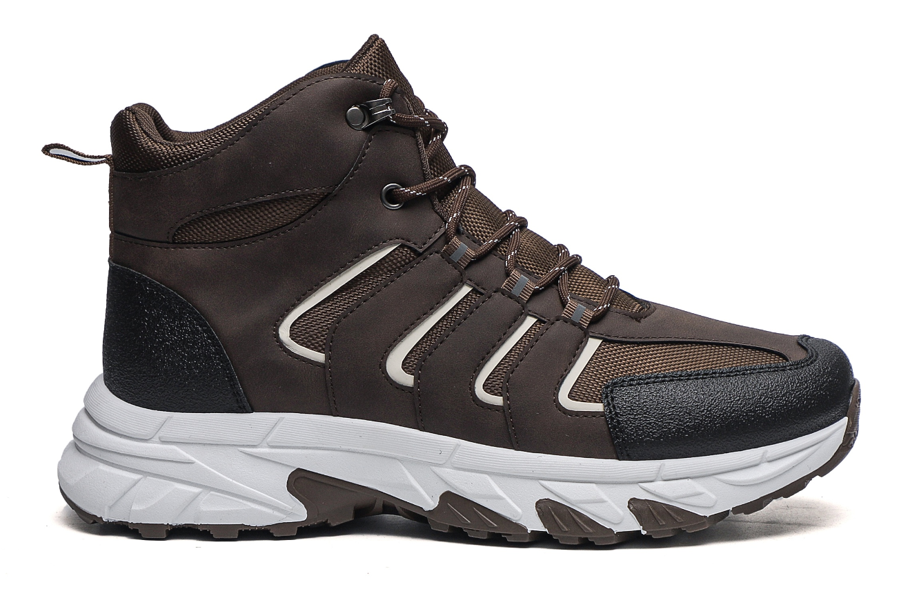 Outdoor men's hiking and mountaineering shoes, anti-slip breathable rain boots, men's professional mountaineering shoes details Picture