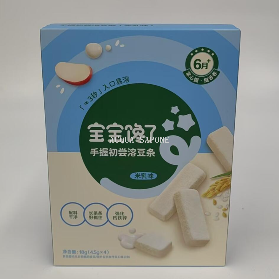 Free shipping! Baby's first taste of 18g bean curd sticks, a finger snack for infants without added white granulated sugar, 6 months and above