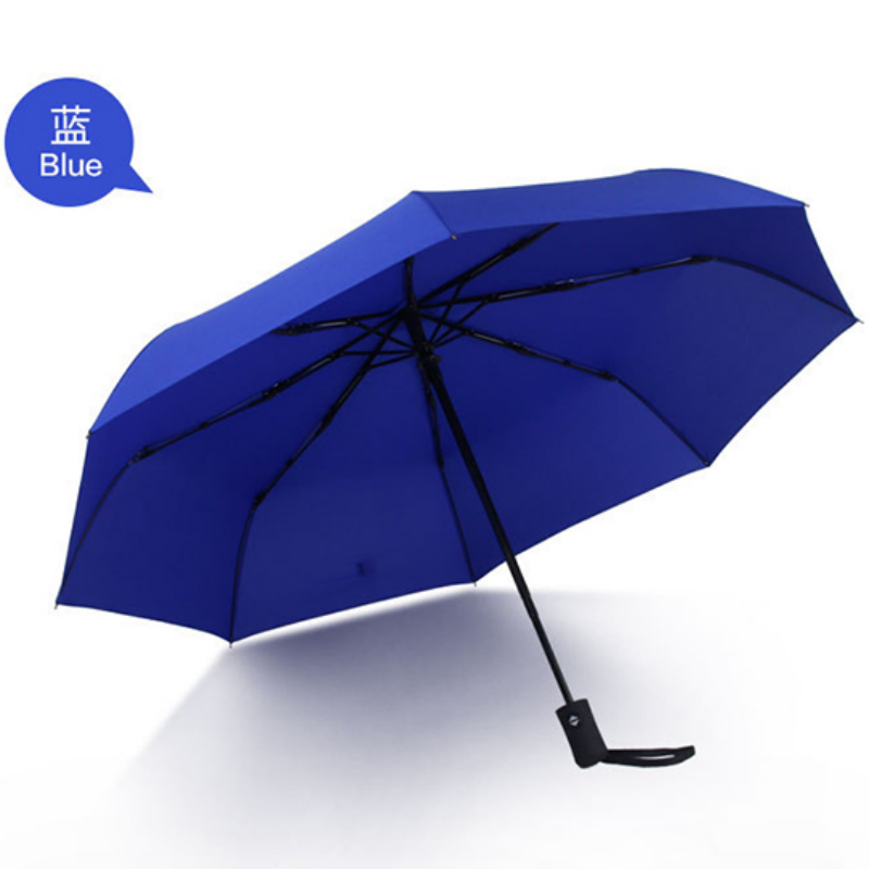 Hengdun simple solid color fully automatic three-fold umbrella, suitable for both men and women, black rubber sun protection and UV protection, all-weather and all-weather umbrella, reinforced and wind-resistant, portable folding umbrella for business commuting, supports wholesale customization, logo advertising umbrella pic 9