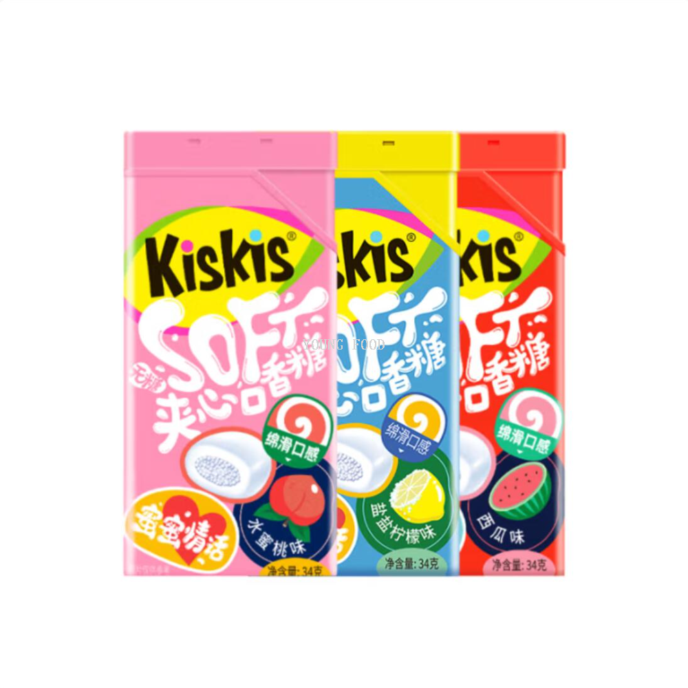 Free shipping! Kuzi Stuffed Gum Fruit Flavor 34g Sugar-free xylitol stuffed fruit Flavor freshens breath Specification image