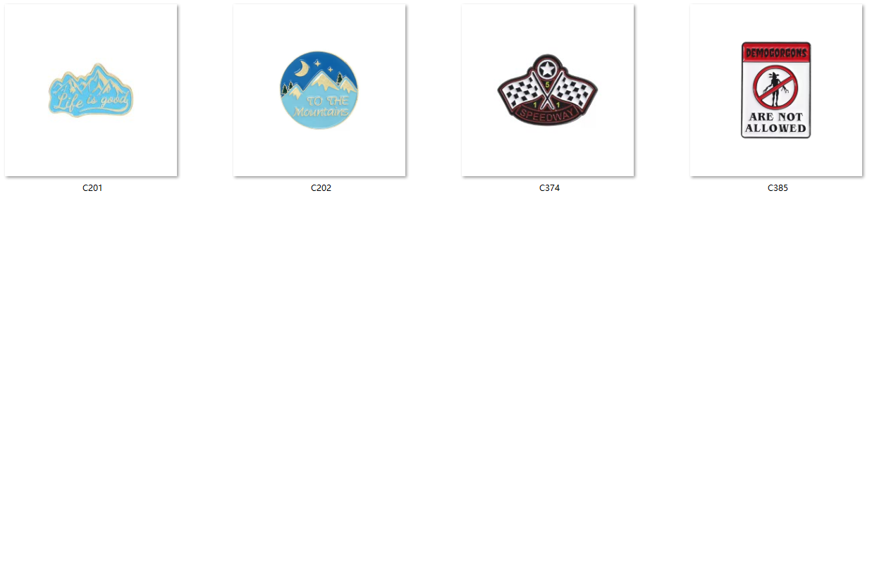The badge cartoon mountain pattern night view mountain range racing flag prohibition sign is a hot-selling brooch that can be customized full figure