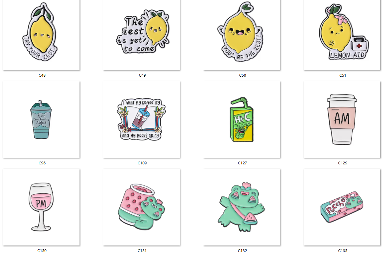 badge Cute and funny cartoon hamburger milk tea, multiple styles of best-selling items, multiple customizable brooches full figure