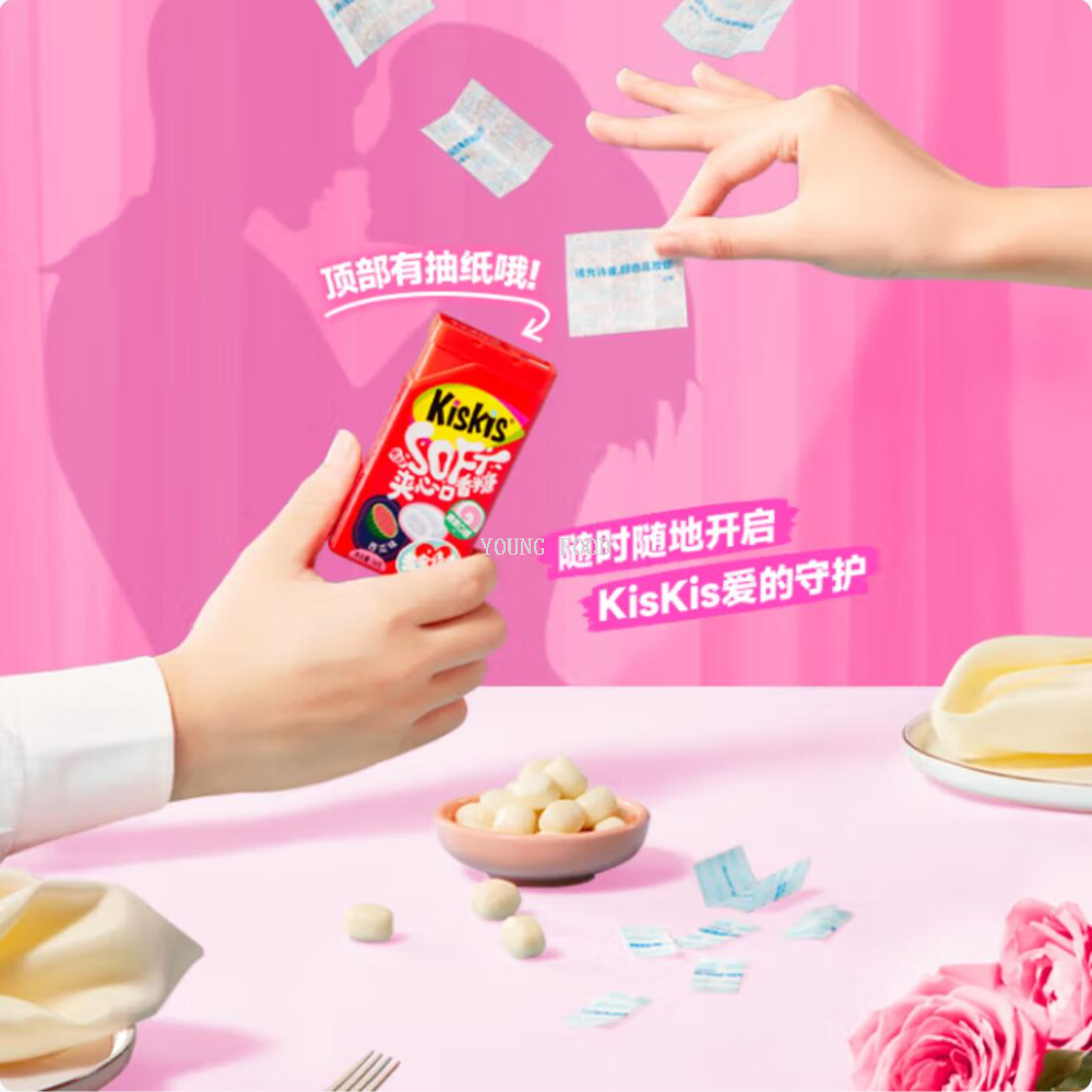 Free shipping! Kuzi Stuffed Gum Fruit Flavor 34g Sugar-free xylitol stuffed fruit Flavor freshens breath Application Scenario