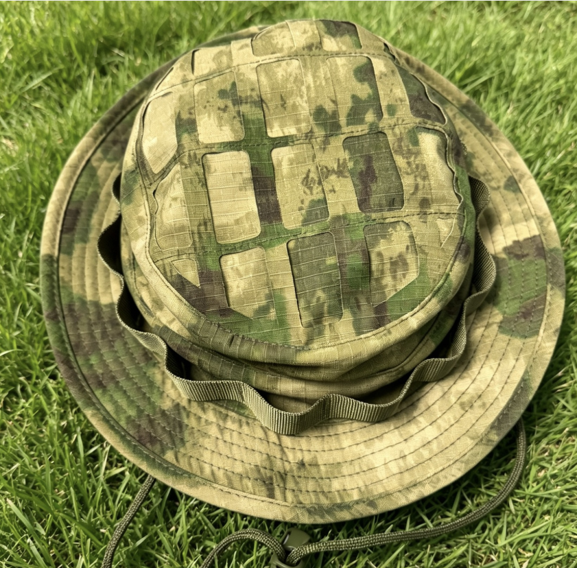 2026 New tactical camouflage Penney hat, outdoor mountaineering sun protection hat, military fan training round-brimmed hat, sun hat Specification image