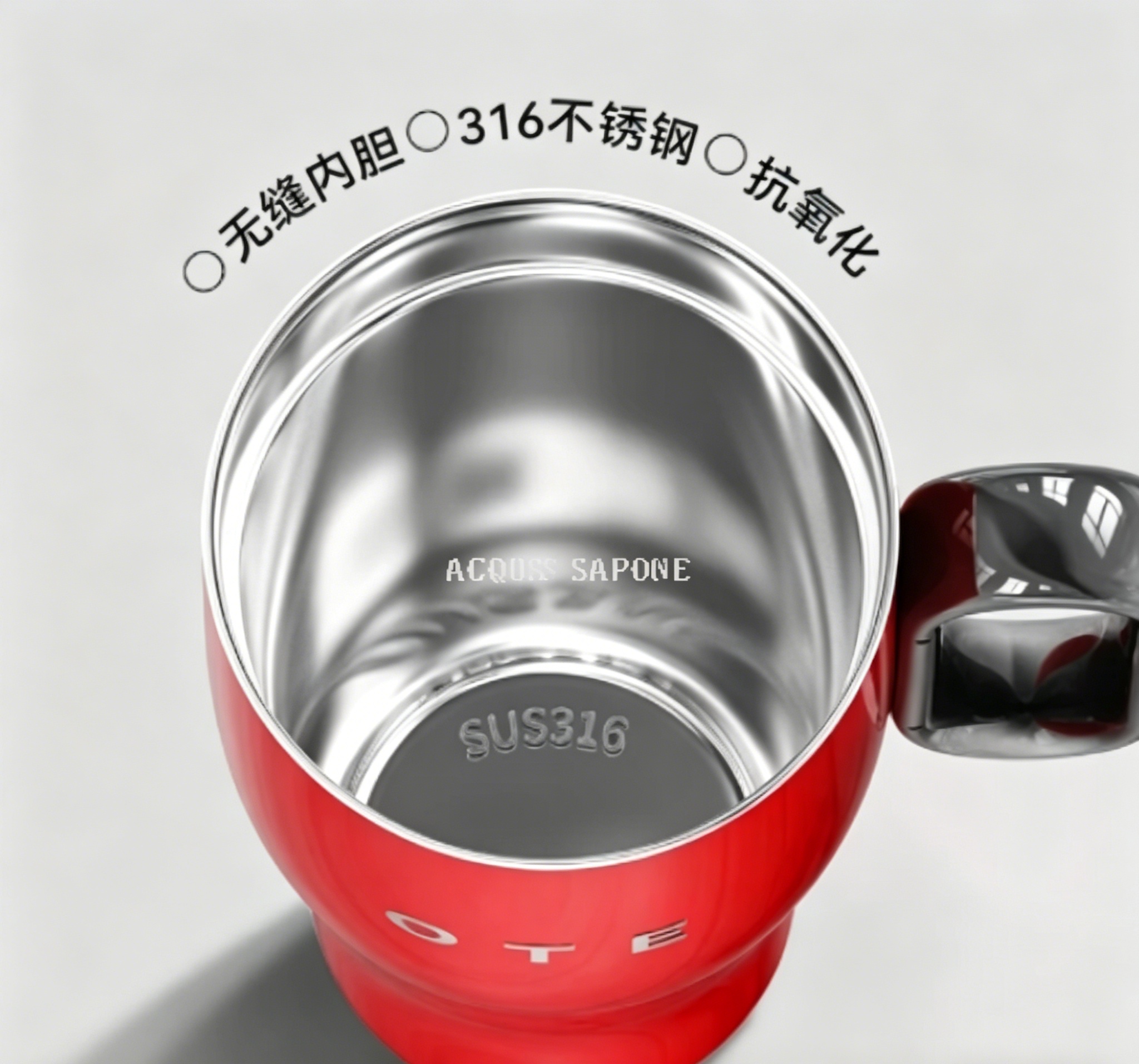 Free shipping! OTE Straw Insulated Cup 1200ml Giant large-capacity 316 stainless steel cold preservation cup Specification image