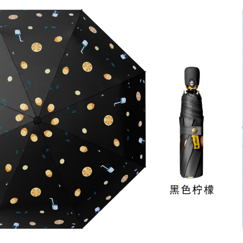 Hengdun fully automatic cartoon folding umbrella, one-click self-opening and closing, black rubber sun protection and UV protection, cute graffiti for students, portable commuting umbrella, weather-resistant umbrella, supports wholesale and custom logo pic 6