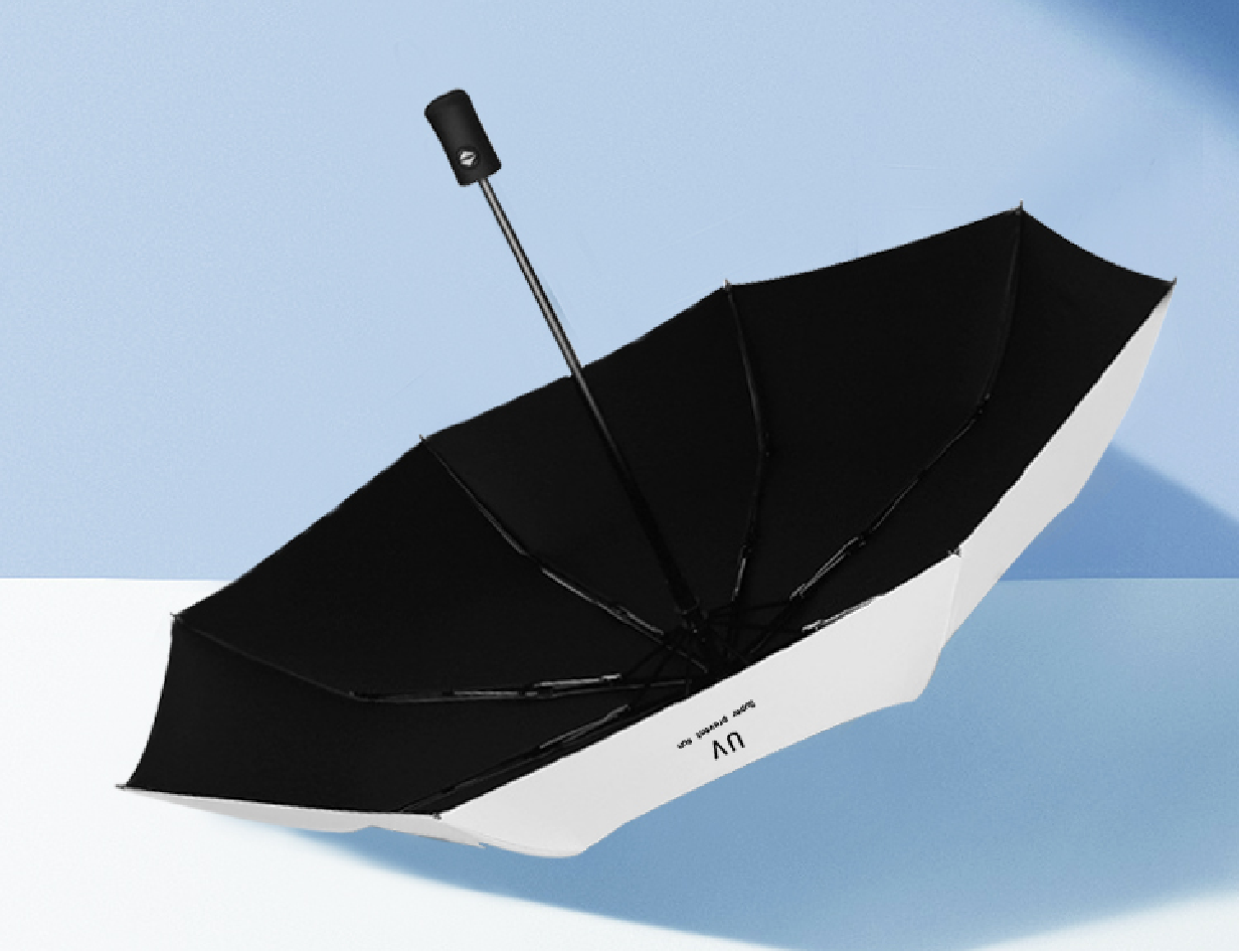 Hengdun fully automatic UV sun protection folding umbrella, black rubber coating UV protection, all-weather portable sunshade, business commuting portable, unisex wind-resistant umbrella, supports wholesale and custom logo pic 2