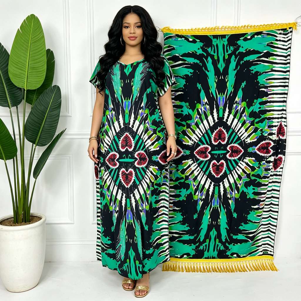 Diamond-encrusted African robe, Muslim women's clothing, Middle Eastern robe, women's hooded pilgrimage scarf, women's ethnic clothing Specification image