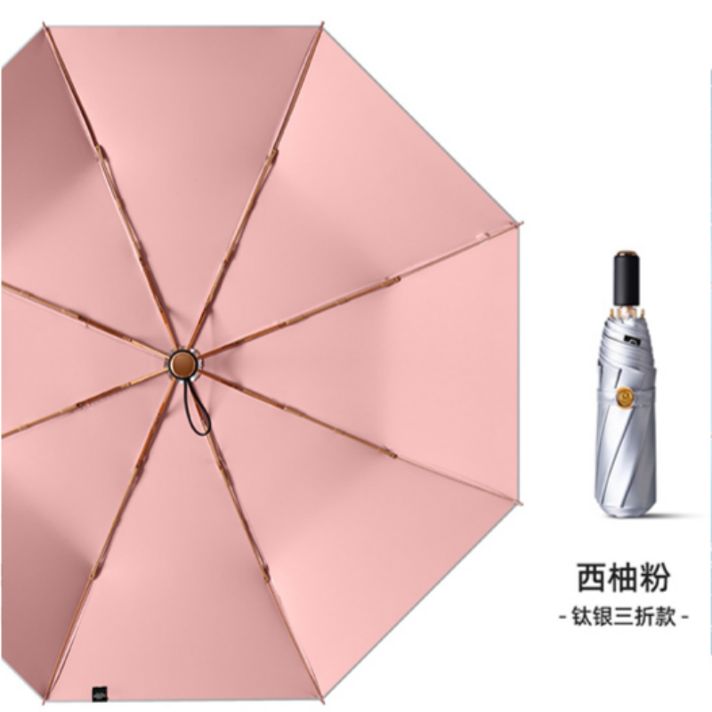恒盾 钛银涂层防晒降温伞 99% 防紫外线晴雨两用伞 国风花卉便携三折遮阳伞 晨雾绿 暗夜绿黛澜多色可选 支持批发 定制详情10