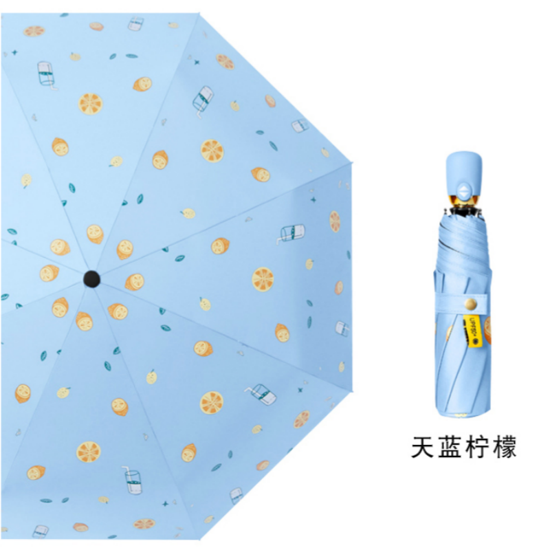 Hengdun fully automatic cartoon folding umbrella, one-click self-opening and closing, black rubber sun protection and UV protection, cute graffiti for students, portable commuting umbrella, weather-resistant umbrella, supports wholesale and custom logo pic 7
