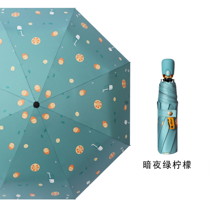 Hengdun fully automatic cartoon folding umbrella, one-click self-opening and closing, black rubber sun protection and UV protection, cute graffiti for students, portable commuting umbrella, weather-resistant umbrella, supports wholesale and custom logo pic 9