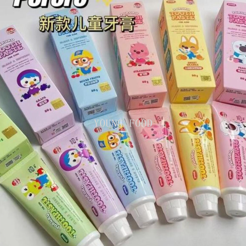Free shipping! Korean Bolele Children's Toothpaste 80g, low fluoride, anti-moth, fruity fragrance, fresh, natural, gentle and tooth-protecting