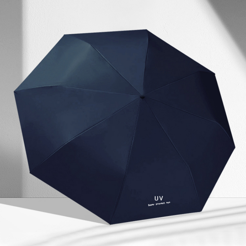 Hengdun fully automatic UV sun protection folding umbrella, black rubber coating UV protection, all-weather portable sunshade, business commuting portable, unisex wind-resistant umbrella, supports wholesale and custom logo Item Picture