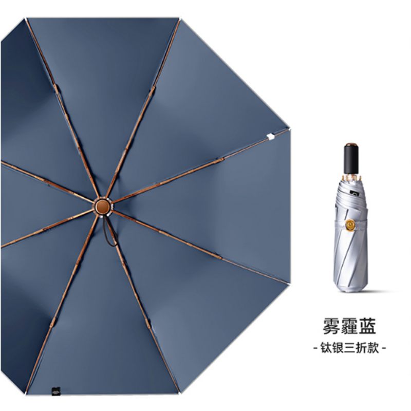 恒盾 钛银涂层防晒降温伞 99% 防紫外线晴雨两用伞 国风花卉便携三折遮阳伞 晨雾绿 暗夜绿黛澜多色可选 支持批发 定制详情9