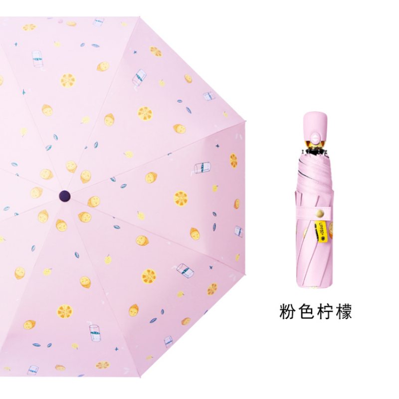 Hengdun fully automatic cartoon folding umbrella, one-click self-opening and closing, black rubber sun protection and UV protection, cute graffiti for students, portable commuting umbrella, weather-resistant umbrella, supports wholesale and custom logo pic 10