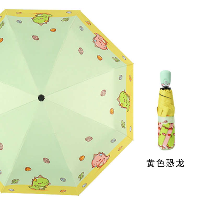 Hengdun fully automatic cartoon folding umbrella, one-click self-opening and closing, black rubber sun protection and UV protection, cute graffiti for students, portable commuting umbrella, weather-resistant umbrella, supports wholesale and custom logo pic 17
