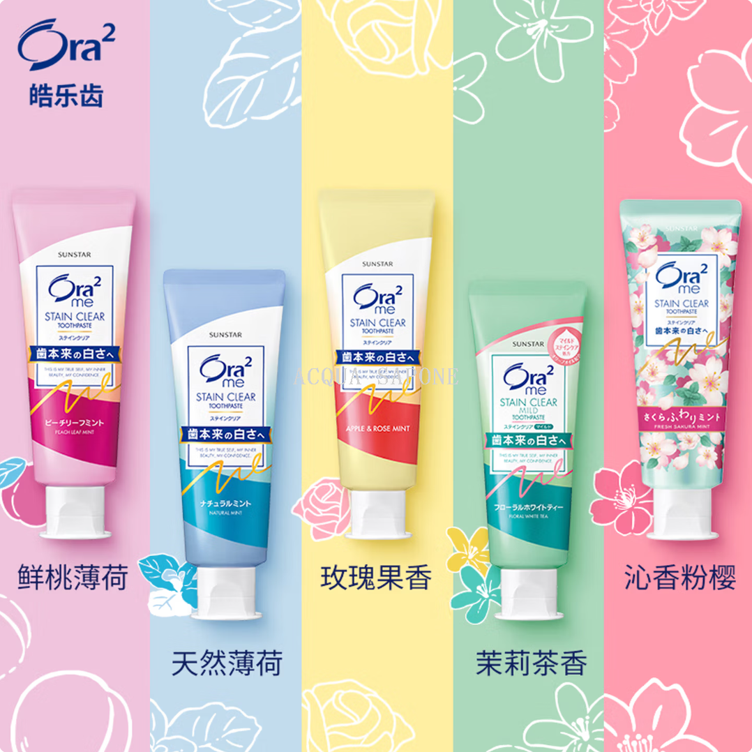 Free shipping! Japanese Ora2 Whitening and Brightening Toothpaste 140g, fresh Fruit flavor Whitening Care, gentle abrasive details Picture