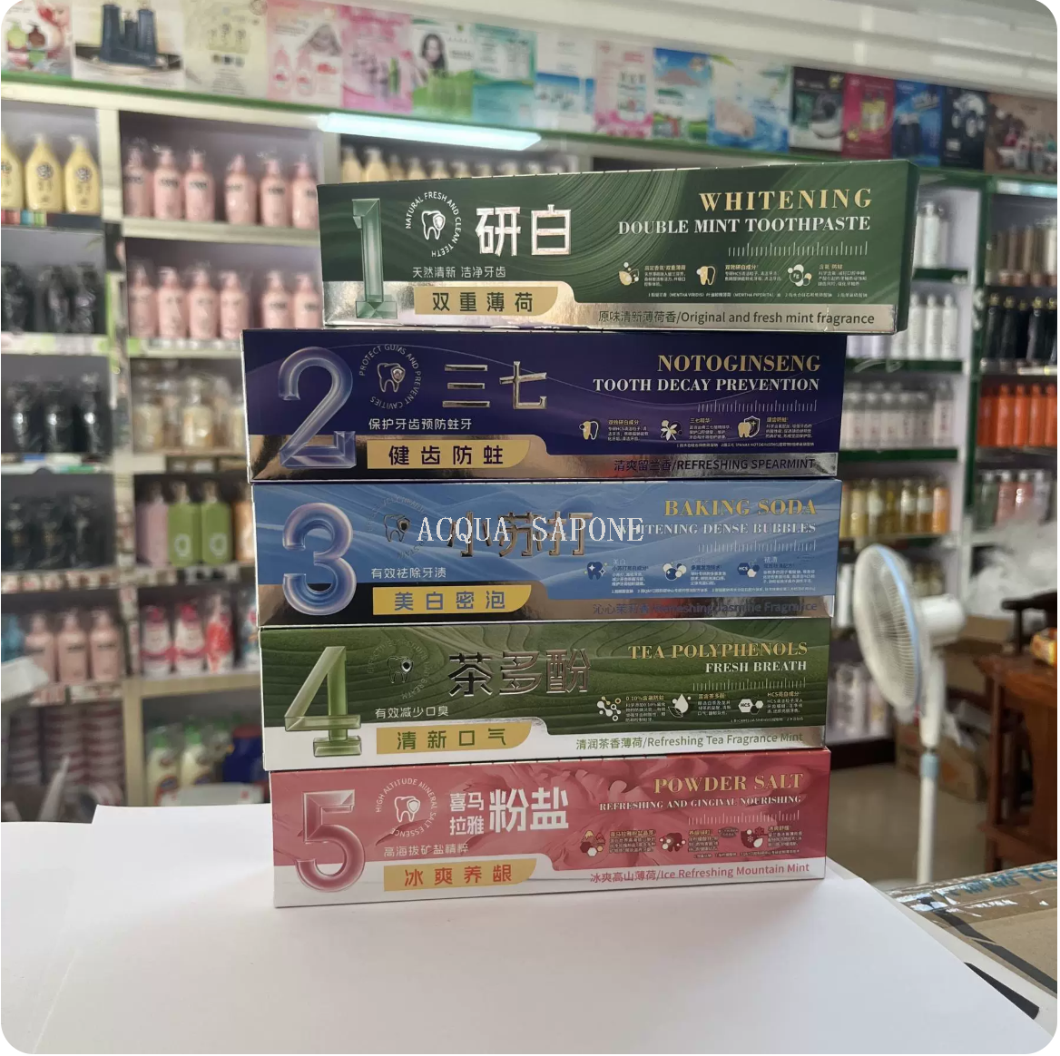 Free shipping: 140g of Double Mint toothpaste ground from Lychee, TESTANERAPALETTE for tooth-strengthening and anti-decay with Notoginseng
