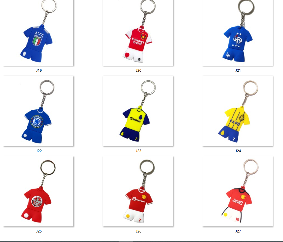 KEYCHAIN体育足球衣服钥匙扣书包挂件 热卖款可定制