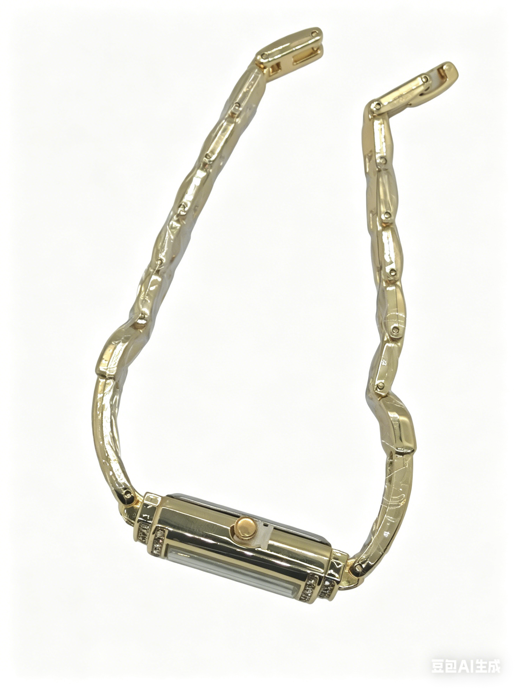 A quartz watch with a square dial set with diamonds, gold and silver from a watch manufacturer, featuring a fashionable and classic design, is suitable for couples' clothing and accessories Application Scenario