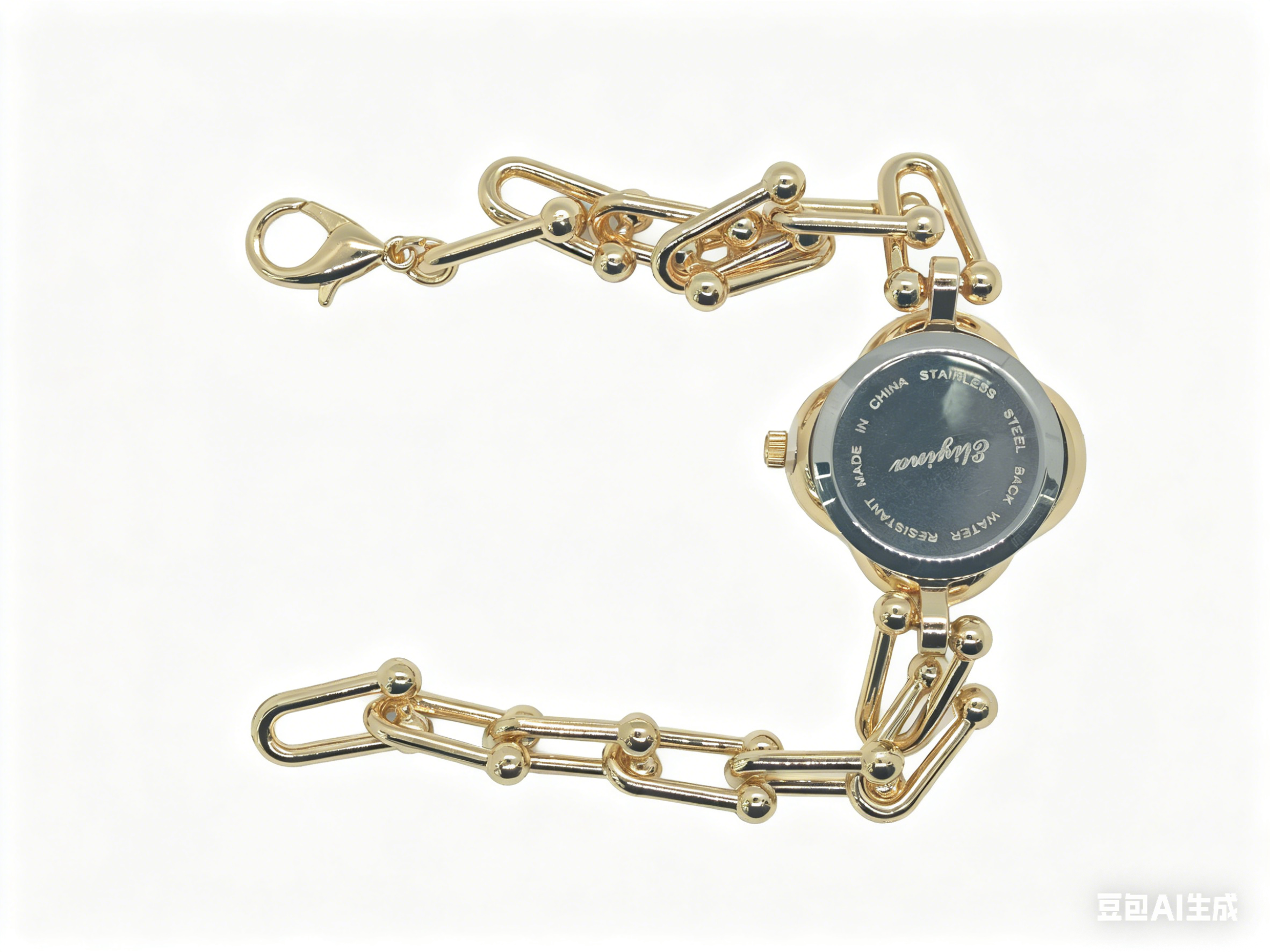 The watch manufacturer's quartz watch with a diamond, gold and silver five-color plum blossom-shaped dial is fashionable, trendy and classic in design. It is a couple's clothing accessory watch Application Scenario