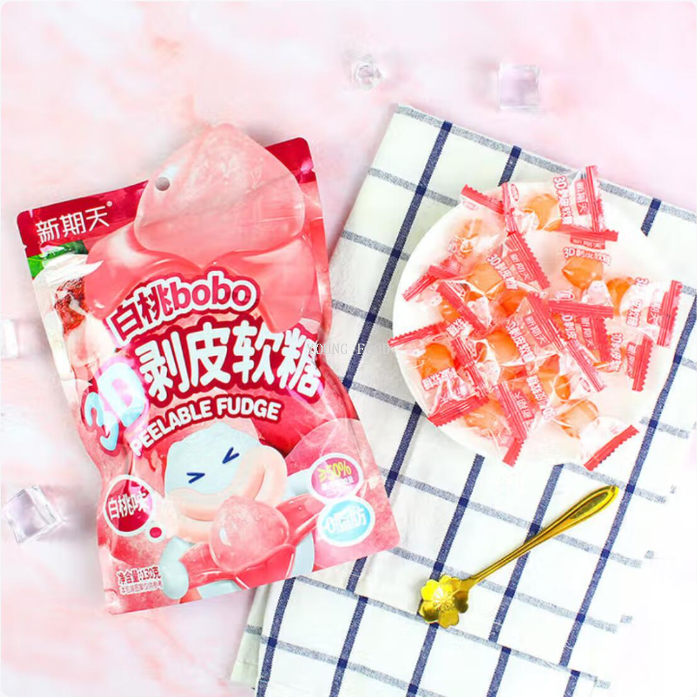 Free shipping! Xinqi Tian 3D Peeled Gummy Candies 75g, fun peeled texture, rich fruit flavor, a satisfying snack Item Picture